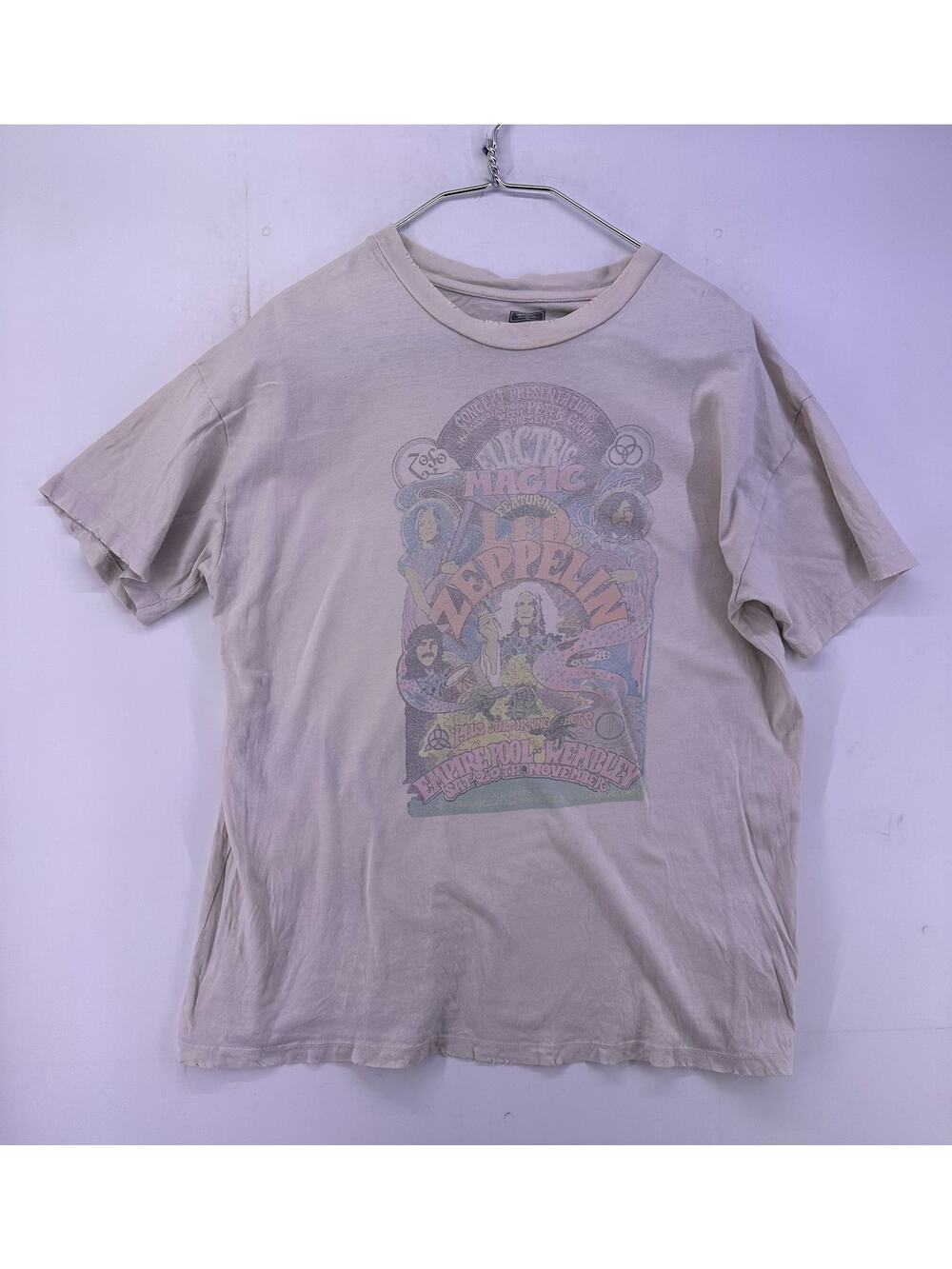 Led Zeppelin Electric Magic white Concert Tshirt Size Small